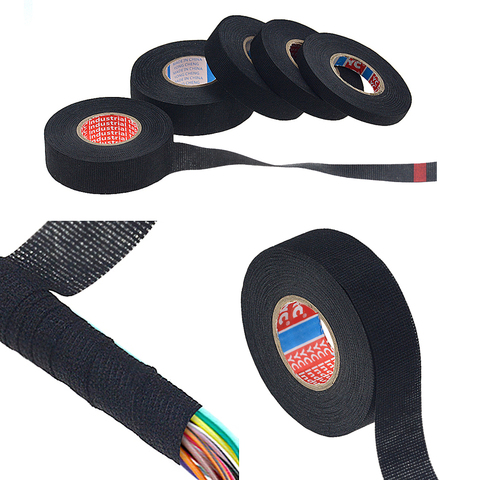 New Adhesive Cloth Tape For Cable Harness Wiring Loom Width 9 / 15/ 19/ 25/ 32 mm Length15M Car Velvet Wiring Harness Tape HOT ► Photo 1/6