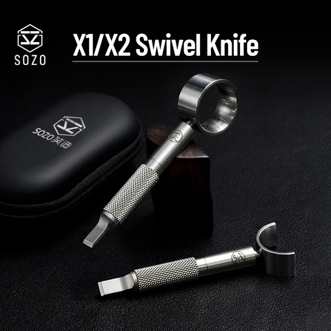 SOZO X1/X2 Carving Swivel Knife Leather Craft Tools For 5.5mm/6.5mm Cutter Head Double Bearing Adjustable 304 Stainless Steel ► Photo 1/5