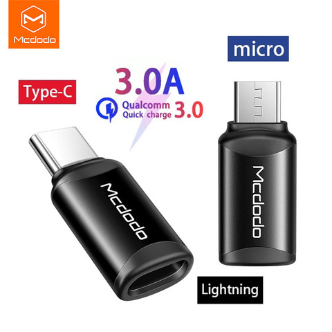 Mcdodo for student OTG Lightning To Type C/Micro Converter 3A Fast Charger Type C To Lightning/Micro For IPhone Lightning Cables ► Photo 1/6