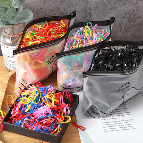 500Pcs/ Pack Girl Colorful Small Rubber Bands Disposable Hair Bands Ponytail Elastic Headband Girl Cute Fashion Hair Accessories ► Photo 1/6