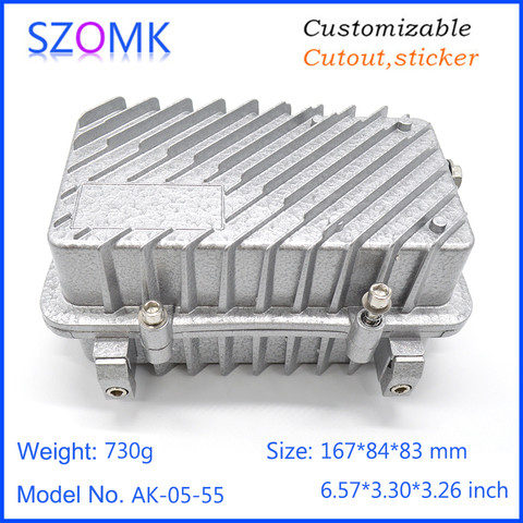 167*84*83mm customizable amplifier aluminum metal enclosure for signal transmission equipment szomk outdoor cast aluminum box ► Photo 1/6