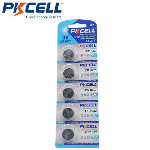 5Pcs CR1632 Battery 3V Lithium Button Battery for car remote key DL1632, ECR1632, LM1632 Coin Cell ► Photo 1/6