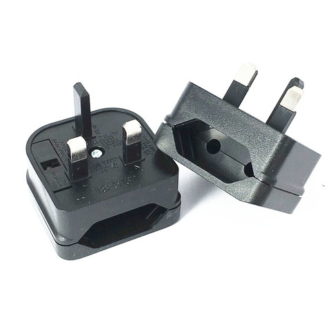 1Pc European Euro EU 2 Pin to UK 3Pin Power Socket Travel Plug Adapter Converter New ► Photo 1/6