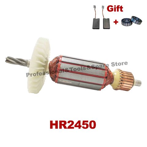 Free Bearing & Carbon Brush！AC220V-240V Armature Rotor Anchor Stator replacement for MAKITA Rotary Hammer HR2450 2450 ► Photo 1/5
