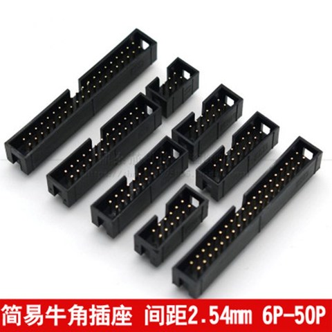10PCS DC3 6P 8P 10P 14P 16P 20P 26P 30P 34P 40P 50P 2.54mm Socket Header Connector ISP Male Double-spaced Straight IDC JTAG ► Photo 1/1