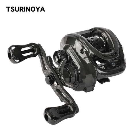 TSURINOYA DARK WOLF 151g BFS Baitcasting Fishing Reel Left Right Hand Shallow Spool Carbon Body Low Profile Bait Casting Reel ► Photo 1/6