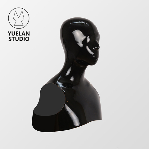 YUELAN latex microporous hood with vest shoulder part attached micro holes rubber mask ► Photo 1/3