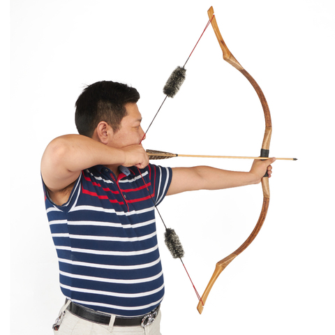 Top Quantity Archery hunting Beech Wood Recurve Bow 57inch 30lbs Bow and Arrow Shooting Arch ► Photo 1/6