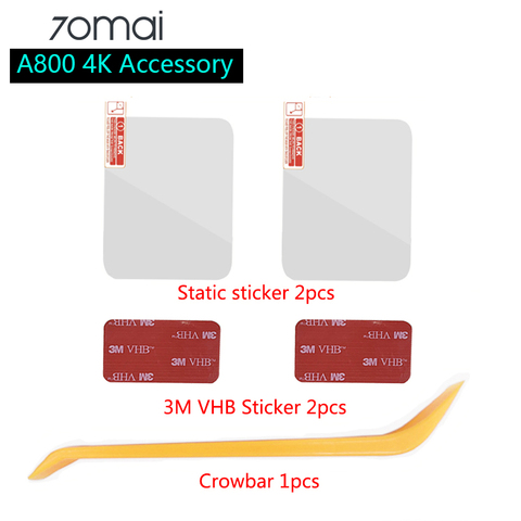 For New 70mai 4K Dash Cam A800 Accessory Set Static Sticker 3M Film and Static Stickers Suitable for 70 mai Car DVR 3M film hold ► Photo 1/6