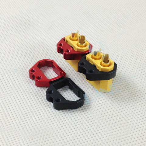 New Arrival RC Drone Accessories XT60 CNC Alumium Alloy Bracket XT Plug  Male/Female Plugs Fixed Seat Red/Black ► Photo 1/6