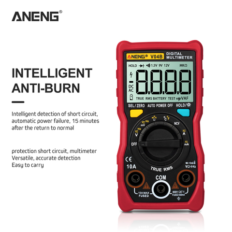 ANENG V04B true rms digital multimeter tester  meter multimeter auto power off peak automatic multimetro meter ► Photo 1/6