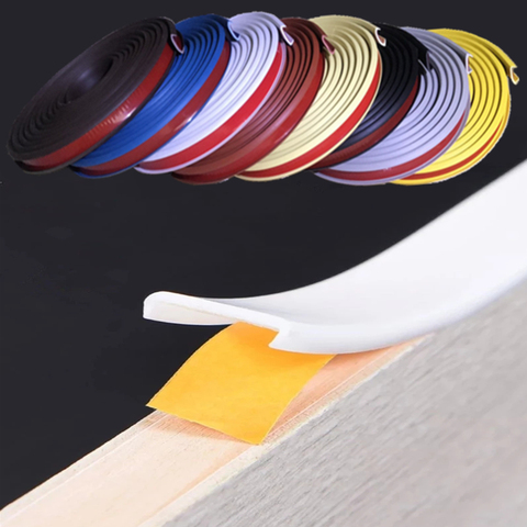 1M Self Adhesive Furniture edge Guard banding strip Soft PVC sealing tape for Cabinet Desk Surface decor table corner protector ► Photo 1/6