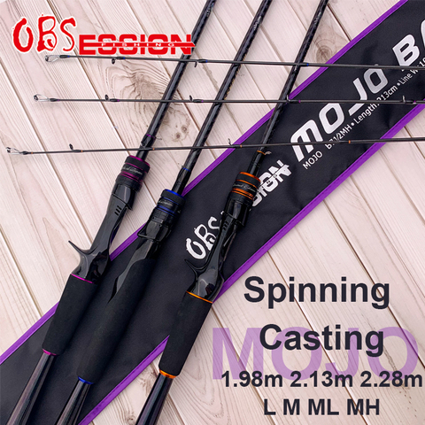 OBSESSION Carbon 1.98m 2.13m 2.28m MOJO Spinning Casting Fishing Rod L M ML MH 2 Sections Ultra Light Fishing Rod Travel Rod ► Photo 1/6