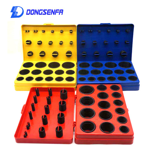 30 Size Nitrile O ring Seal Washer Black Rubber Ring Kit Seal Gasket Universal Rubber Red/Blue/Yellow Assortment Set Kit Box ► Photo 1/6