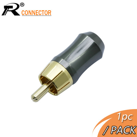 1pc  Speaker Audio Output/Input Adapter Plug Gold plated Earphone connector jack Luxury Soldering RCA Plug Jack Connector ► Photo 1/6