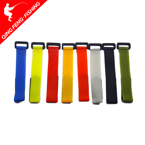 10pcs/lot Reusable Fishing Rod Tie Holder Strap Suspenders Fastener Hook Loop Cable Cord Ties Belt Fishing Accessories ► Photo 1/3