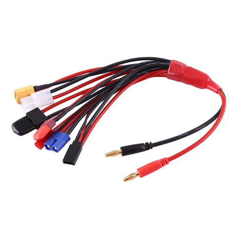 8In1 Charger 4.0mm Banana Adapter Connector T Tamiya Futaba XT60 EC3 JST Wire Cable Lipo Battery RC Drone Imax B6 B6AC ► Photo 1/5