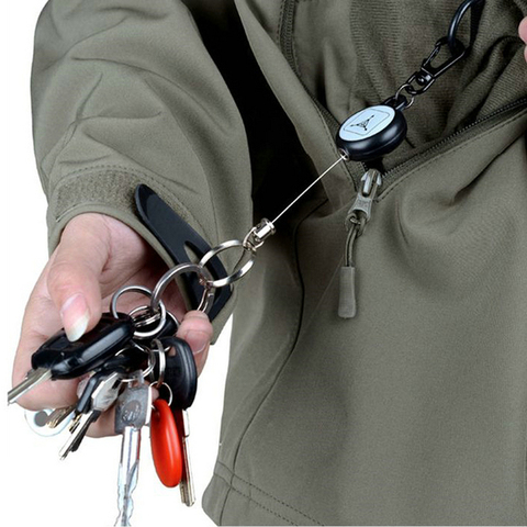 keychain key chain holder keyring key ring retract pull belt rope cord reel recoil badge lanyard clip multitool multi tool ► Photo 1/1