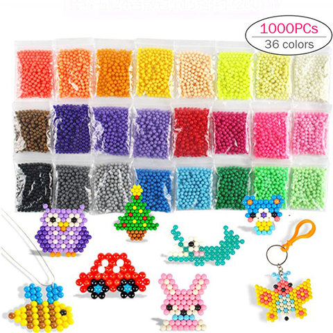 1000PCs Magic Water Sticky Beads Children 36colors OPP Bags Crystal Color Spray Puzzle for Kids Gift Toys ► Photo 1/6