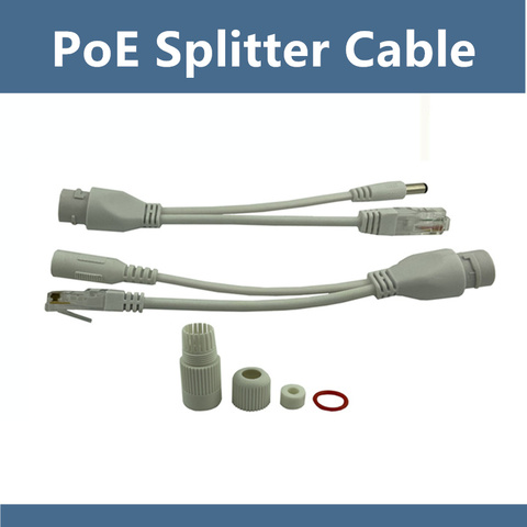 Pair PoE Cable Splitter For IP Camera Switch Tape Screened 5V 12V 24V 48V Power Supply Cable 5.5*2.1mm WaterProof Suit ► Photo 1/6