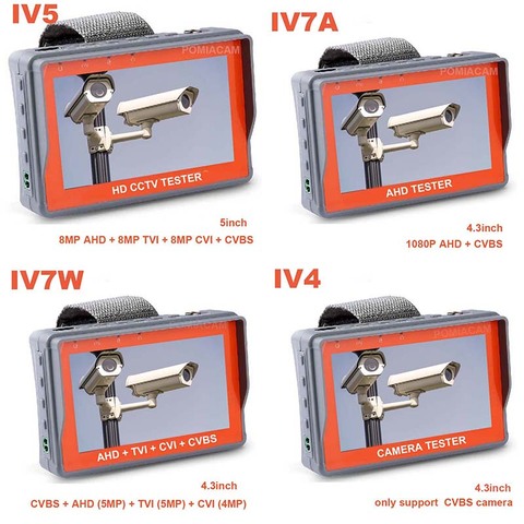 CCTV Tester Monitor IV5 IV7W Analog Camera Testing 1080P AHD TVI CVI CCTV Test Monitor RS485 PTZ controller power 12V output ► Photo 1/6