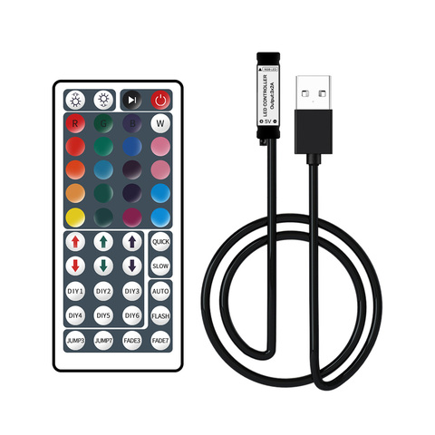 5V USB IR Remote Controller RGB USB Connector 44Key LED Controller 5050 2835 LED Strip 5 V Controller USB Connector Remote 44Key ► Photo 1/6