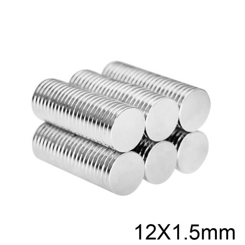 20/50/100/200/300PCS 12x1.5mm thin Neodymium Magnet 12mmx1.5mm Round Powerful Magnets 12x1.5 Rare Earth Magnets Diameter 12*1.5 ► Photo 1/6