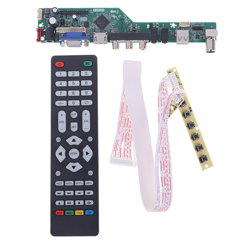 T.V53.03 Universal LCD TV Controller Driver Board V53 Analog TV TV/AV/ PC /HDMI/USB Media Motherboard ► Photo 1/6