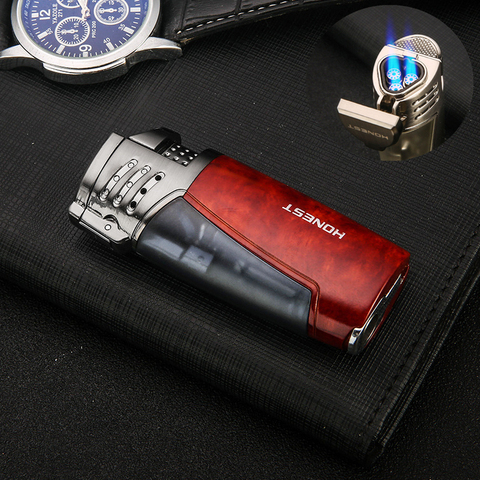 3 Strong Flame Torch Gas Lighter Metal Fashion Butane Gas Lighter Luxury Arc Lighter Gadgets For Men Cigar Cigarette Lighter ► Photo 1/6