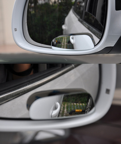 2PCS Car Rear View Mirror Rotatable 360 Degree Adjustable Wide Angle Convex Mirror Auto Safety Blind Spot Mirror for Parking ► Photo 1/4