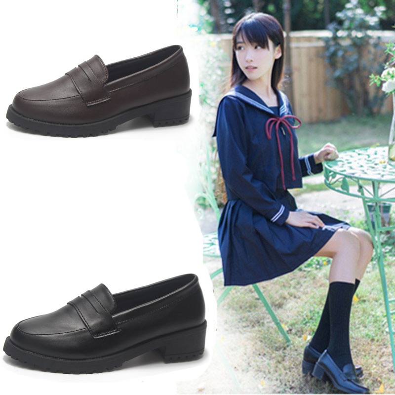 Japanese Girl Student Women Shoes JK Uniform Shoes Loafers Cosplay Shoes 