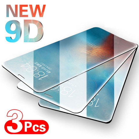 3Pcs Full Cover Protective Glass For iPhone SE 6 6s 7 8 Plus Tempered Glass Film For iPhone X XS XR 11 11 Pro Max Screen Glass ► Photo 1/6