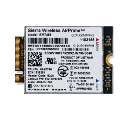 EM7455 Sierra Wireless LTE 4G WWAN Gobi6000 FRU 01AX746 01AX748 For Thinkpad X1 carbon 5th gen X270 T470 T470S T470P T570 L470 ► Photo 1/2