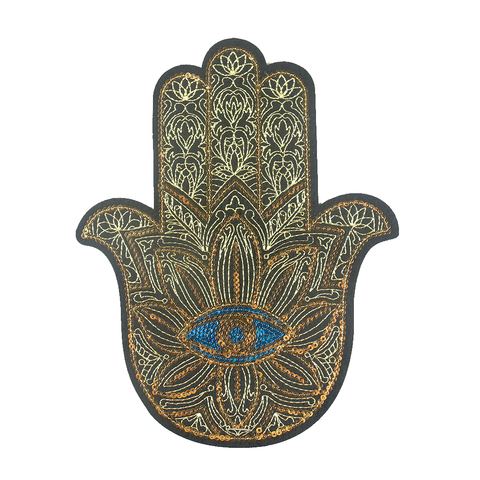 2PCS Fashion Hand Fatima Patches DIY Iron-On Patches for Clothes Sticker Hamsa Hand Embroidery Appliqued on Clothes Accessory ► Photo 1/6