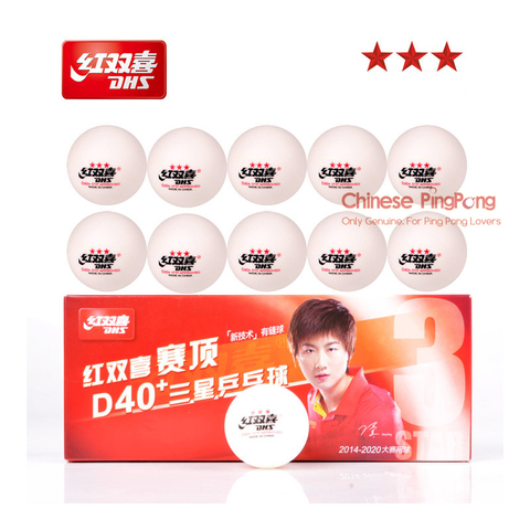 DHS 3 Star D40+ Table Tennis Ball 3-STAR Seamed ABS Balls Plastic Poly Original DHS 3 STAR Ping Pong Balls ITTF Approved ► Photo 1/6