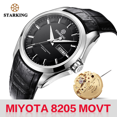 STARKING Men Mechanical Watch Miyota 8205 Movt Automatic Self-wind Watches Waterproof Sapphire Wristwatch Gift Relogio Masculino ► Photo 1/6