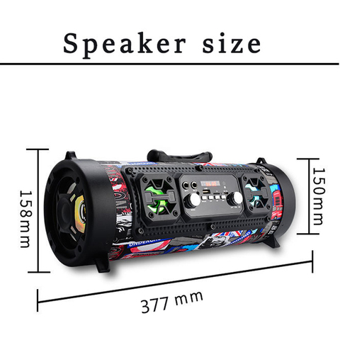 Big Portable Speaker Super Bass Bluetooth Speaker For Computer High Power 15W Subwoofer Music Center Boom Box with USB AUX FM ► Photo 1/6
