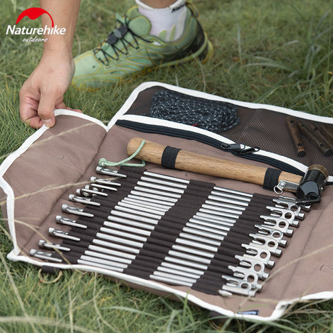 Naturehike Outdoor Camping Equipment Storage Bags Tent Accessories Hammer Wind Rope Tent Pegs Nails Storage Bag Camping Tools ► Photo 1/6