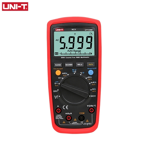 UNI-T 600V 10A Multimeter Digital UNI T UT139E 6000 Counts NCV AC DC Current Voltage Meter Resistance Capacitance Tester ► Photo 1/5