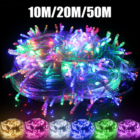 Christmas Lights 10M 20M 50M Decorative Led String Fairy Light 8 Modes Garland Lights For Wedding Party Holiday Lights 220V 110V ► Photo 1/6