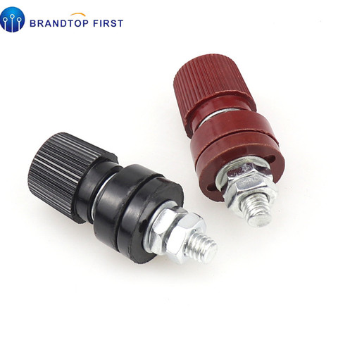 Electrical Male Screw Type Audio Binding Post Insulated Terminal Power Speaker Terminal Spring Audio 6MM Connector ► Photo 1/6