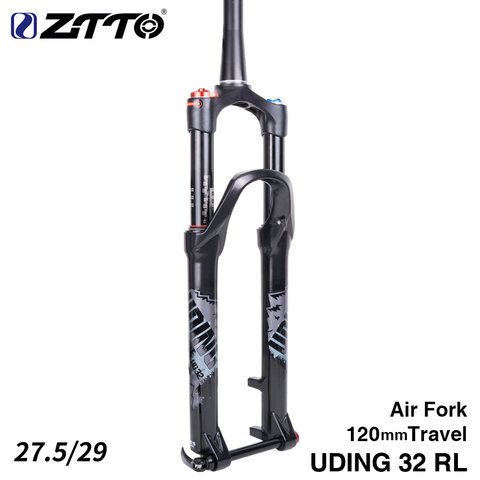 ZTTO 120mm Travel Air Fork 26 27.5 Inch Forged Thru Axle QR Quick Release Suspension Straight Tapered Tube MTB Bicycle Bike Fork ► Photo 1/6