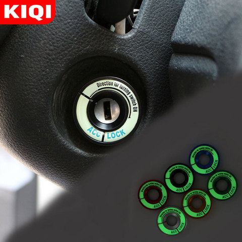 Luminous Ignition Key Ring Switch Cover Trim Sticker for Audi A1 A3 A4 B6 B7 B8 A5 A6 C5 C6 A7 A8 for Skoda Octavia Fabia YETI ► Photo 1/5