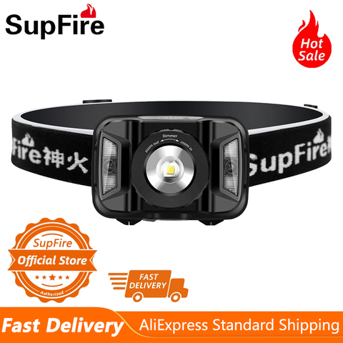 [Free Shipping] Supfire HL18 LED Headlamp Zoomable USB Rechargeable Ultra Bright Head Lamp Best For Flashlight Camping Bicycle ► Photo 1/6