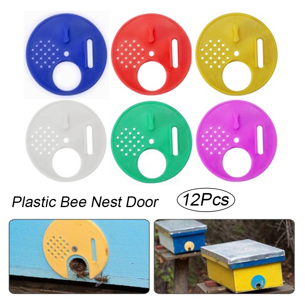 5pcs Plastic Beehive Door Beekeeping Box Entrance Disc Bee Nest Gate Accessories 