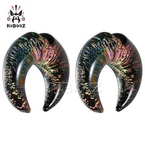 Hot Sell Colorful Crescent Piercing Ear Plugs Expanders Earring Strechers Fashion Gift For Unisex Jewelry Body Sell By Pair ► Photo 1/6