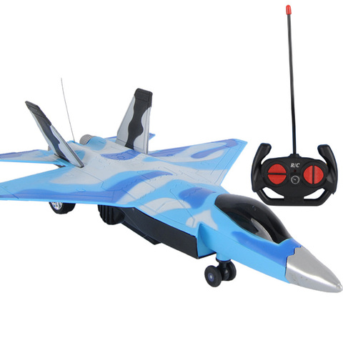 Remote Controlled Airplane RC Toy Fighter Plane with Music Light Kids Toy Playset Electric RC Four-tunnel Vehicles Toy for Boy ► Photo 1/6