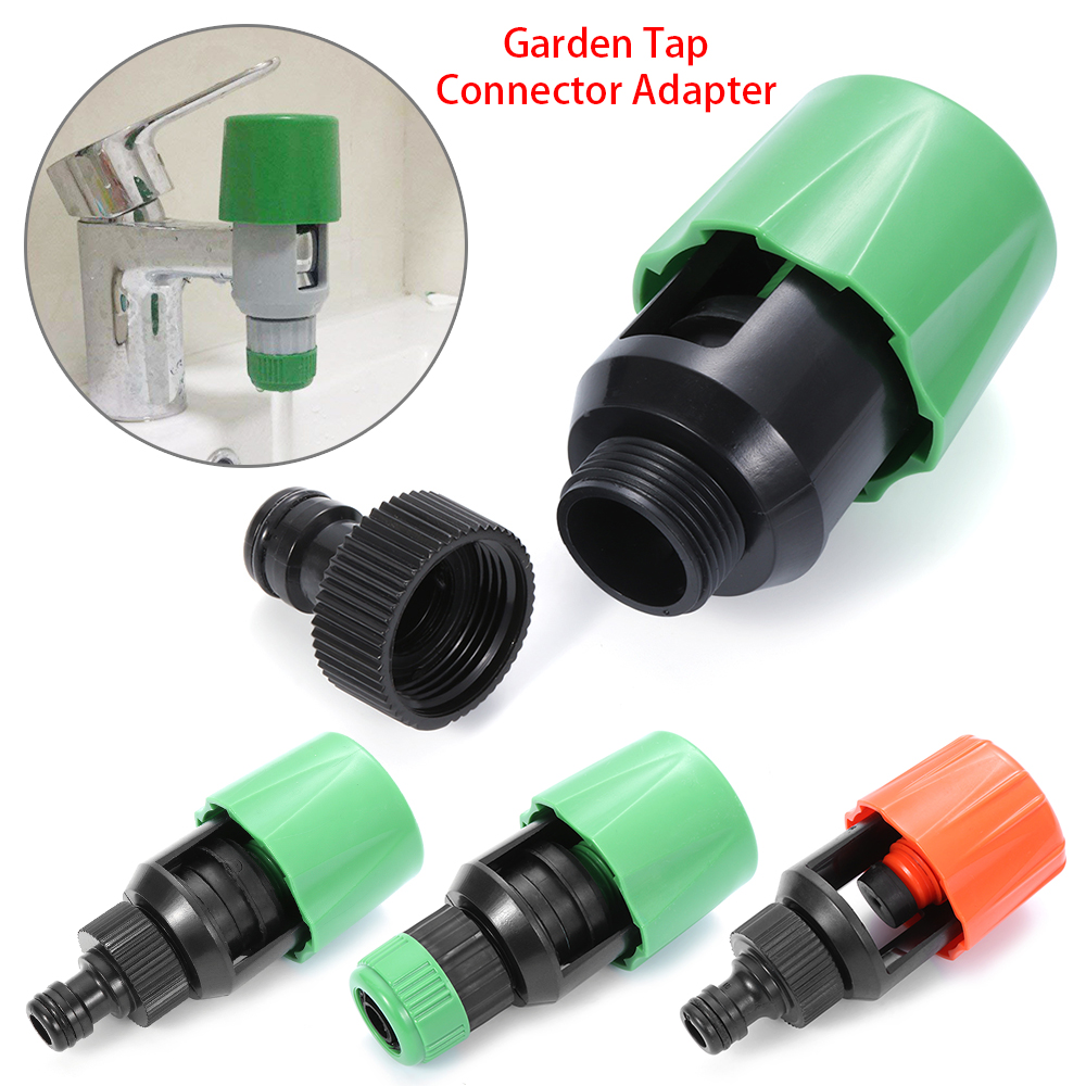 Universal Tap To Garden Hose Pipe Connector Mixer Kitchen Tap Adapter Orange 
