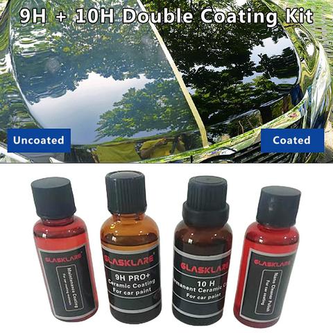 100ML Auto Liquid Ceramic Coat Super Hydrophobic Glass Ceramic Nano Coating 9H 10H Double Coating Kit ► Photo 1/6