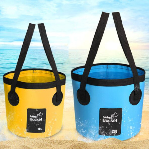 12L 20L Waterproof Water Bags Fishing Folding Bucket Portable Bucket Water Container Storage Carrier Bag ► Photo 1/6